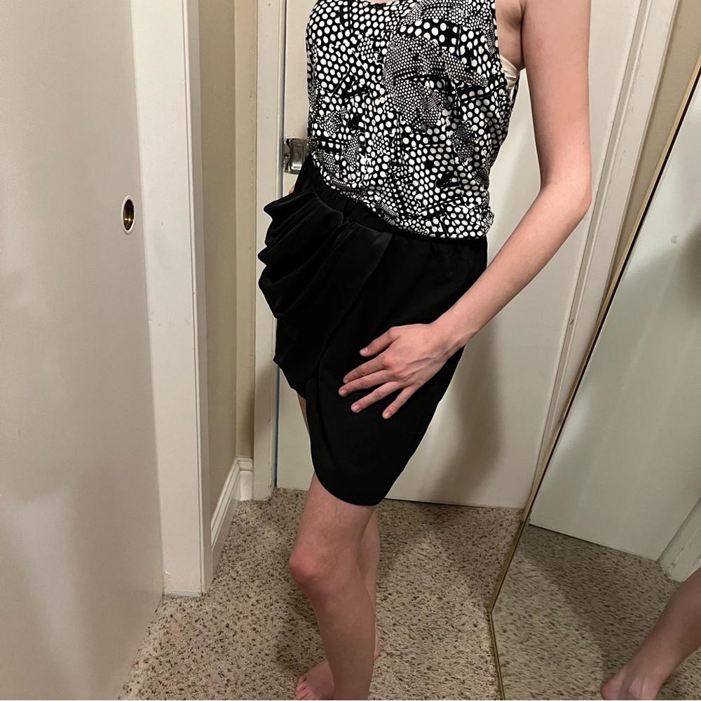 Bebe Drape-Skirt Tank Dress - Picture 3 of 11